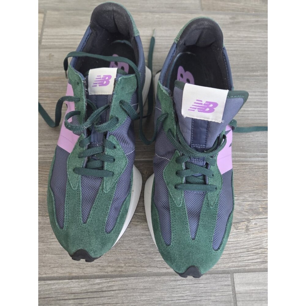 New Balance 327 Green/Purple Athletic Shoes. Mens 12. VGUC. Washed. Minor Dirt